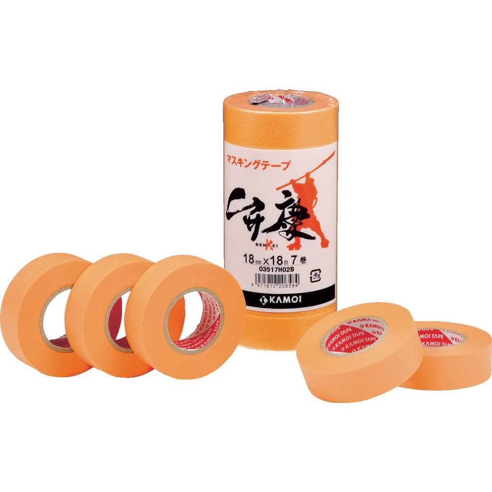 Amazon.co.jp: カモ井加工紙 カモ井 マスキングテープ 弁慶 18mm